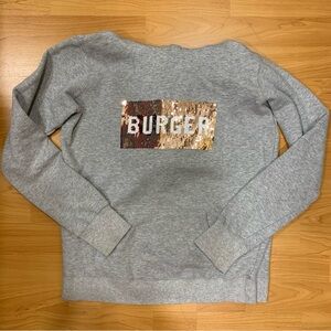 Gray sequin hoodie